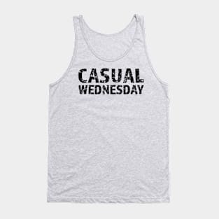 Casual Wednesday Black Letter Tank Top